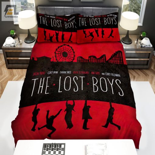 The Lost Boys Sleep All Day Party All Night Never Grow Old Never Die Itas Fun To Be A Vampire Movie Poster Ver 4 Bed Sheets Spread Comforter Duvet Cover Bedding Sets elitetrendwear 1