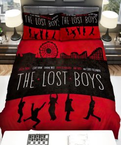 The Lost Boys Sleep All Day Party All Night Never Grow Old Never Die Itas Fun To Be A Vampire Movie Poster Ver 4 Bed Sheets Spread Comforter Duvet Cover Bedding Sets elitetrendwear 1 1