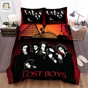 The Lost Boys Six People In The Movie With Black Clothes Movie Poster Bed Sheets Spread Comforter Duvet Cover Bedding Sets elitetrendwear 1 1