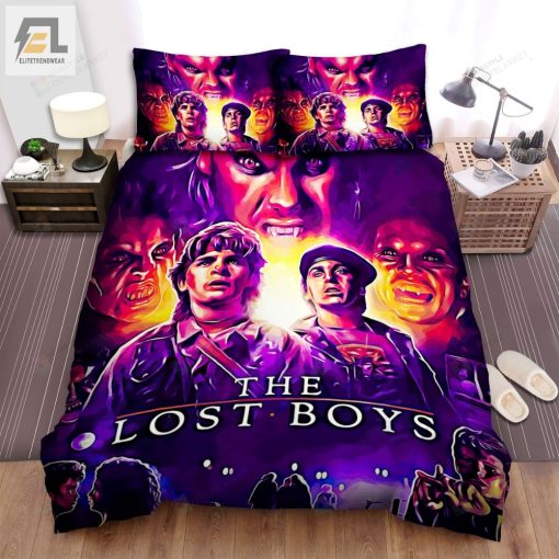 The Lost Boys Art Movie Poster Of All Actors Movie Bed Sheets Spread Comforter Duvet Cover Bedding Sets elitetrendwear 1