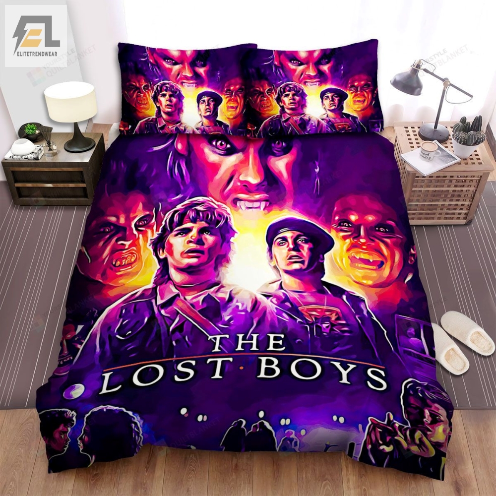 The Lost Boys Art Movie Poster Of All Actors Movie Bed Sheets Spread Comforter Duvet Cover Bedding Sets 