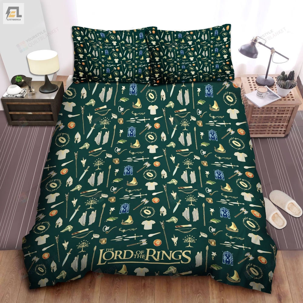 The Lord Of The Ring Weapons Shield Armor Bed Sheets Spread Duvet Cover Bedding Sets elitetrendwear 1