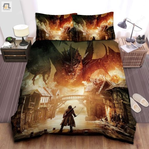 The Lord Of The Ring Bard And Dragon Smaug Bed Sheets Duvet Cover Bedding Sets elitetrendwear 1