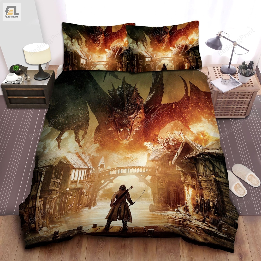 The Lord Of The Ring Bard And Dragon Smaug Bed Sheets Duvet Cover Bedding Sets 