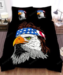 The Longhairs Bald Eagle Wearing A Headband Bed Sheets Spread Duvet Cover Bedding Sets elitetrendwear 1 1