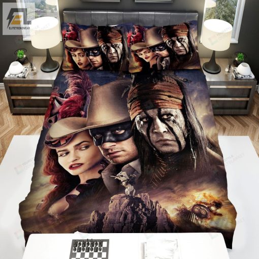 The Lone Ranger 2013 Movie All Characters Photo Bed Sheets Spread Comforter Duvet Cover Bedding Sets elitetrendwear 1 1
