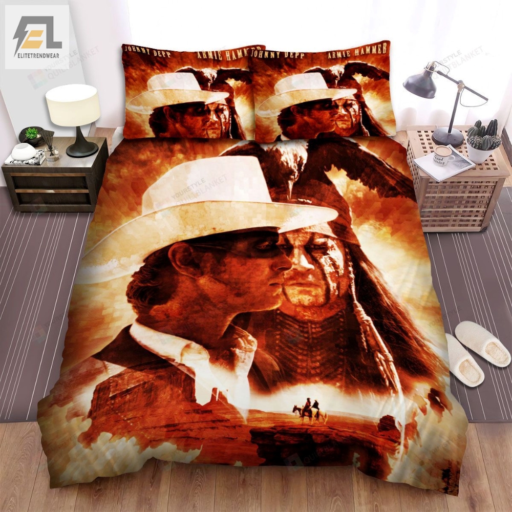 The Lone Ranger 2013 Movie Aboriginal People And Cowboy Photo Bed Sheets Spread Comforter Duvet Cover Bedding Sets 