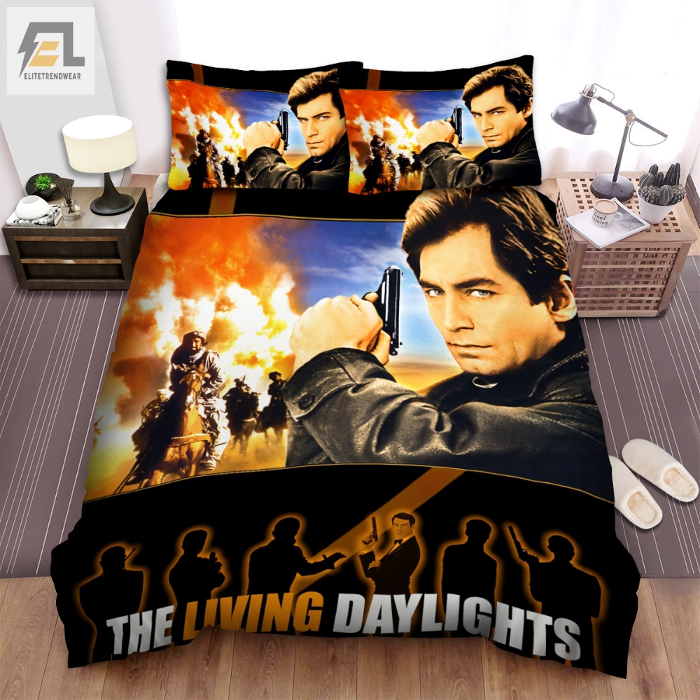 The Living Daylights Movie Poster 3 Bed Sheets Spread Comforter Duvet Cover Bedding Sets 