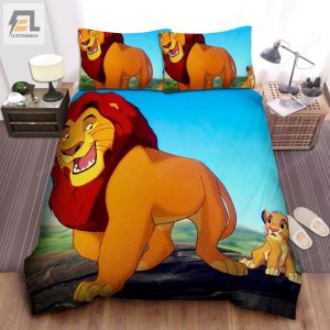 The Lion King Father And Son Movie Scene Bed Sheets Duvet Cover Bedding Sets elitetrendwear 1 1
