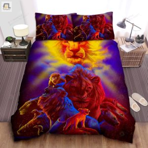 The Lion King Characters In Painting Artwork Bed Sheets Spread Comforter Duvet Cover Bedding Sets elitetrendwear 1 1