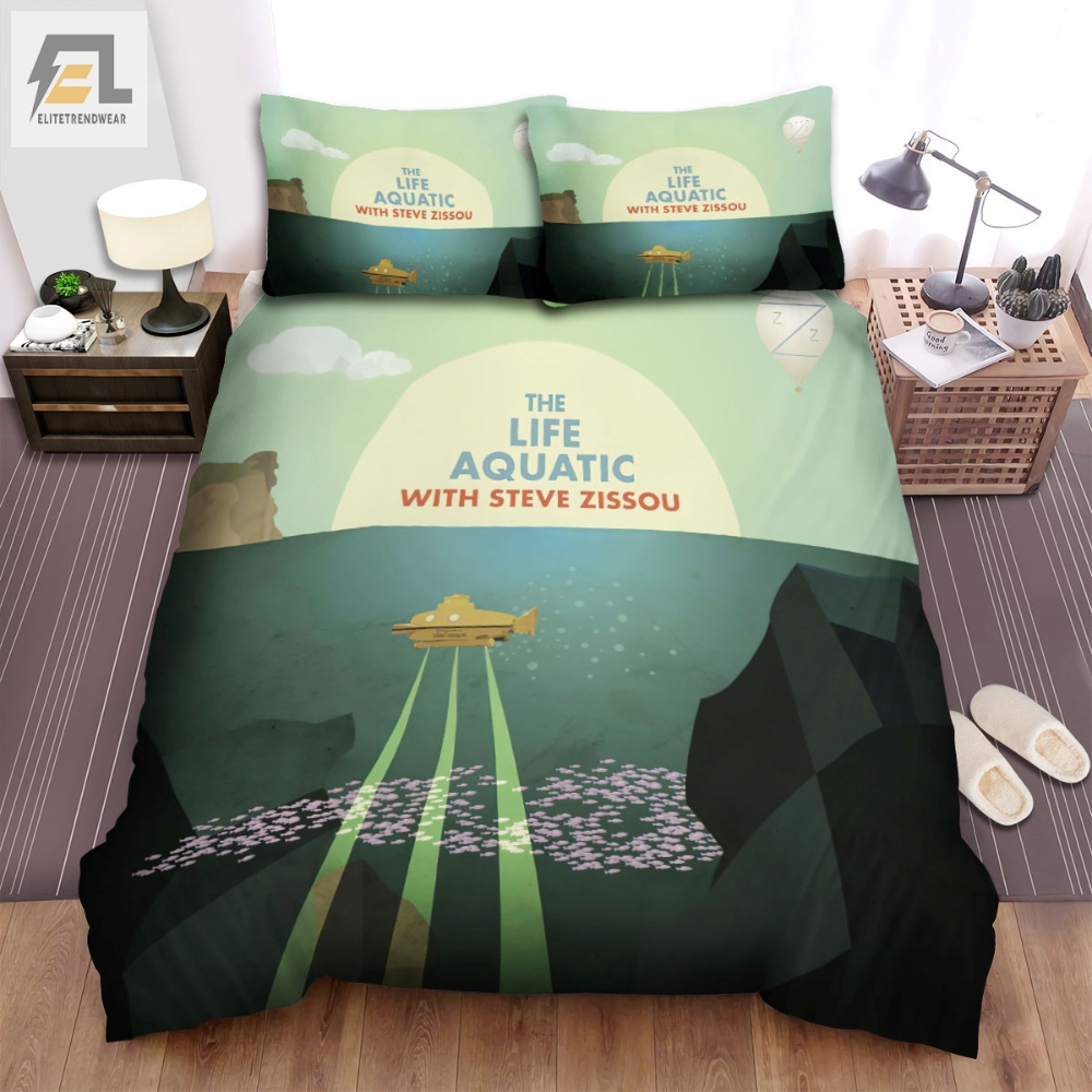 The Life Aquatic With Steve Zissou 2004 Movie Submarine Under The Water Bed Sheets Spread Comforter Duvet Cover Bedding Sets 
