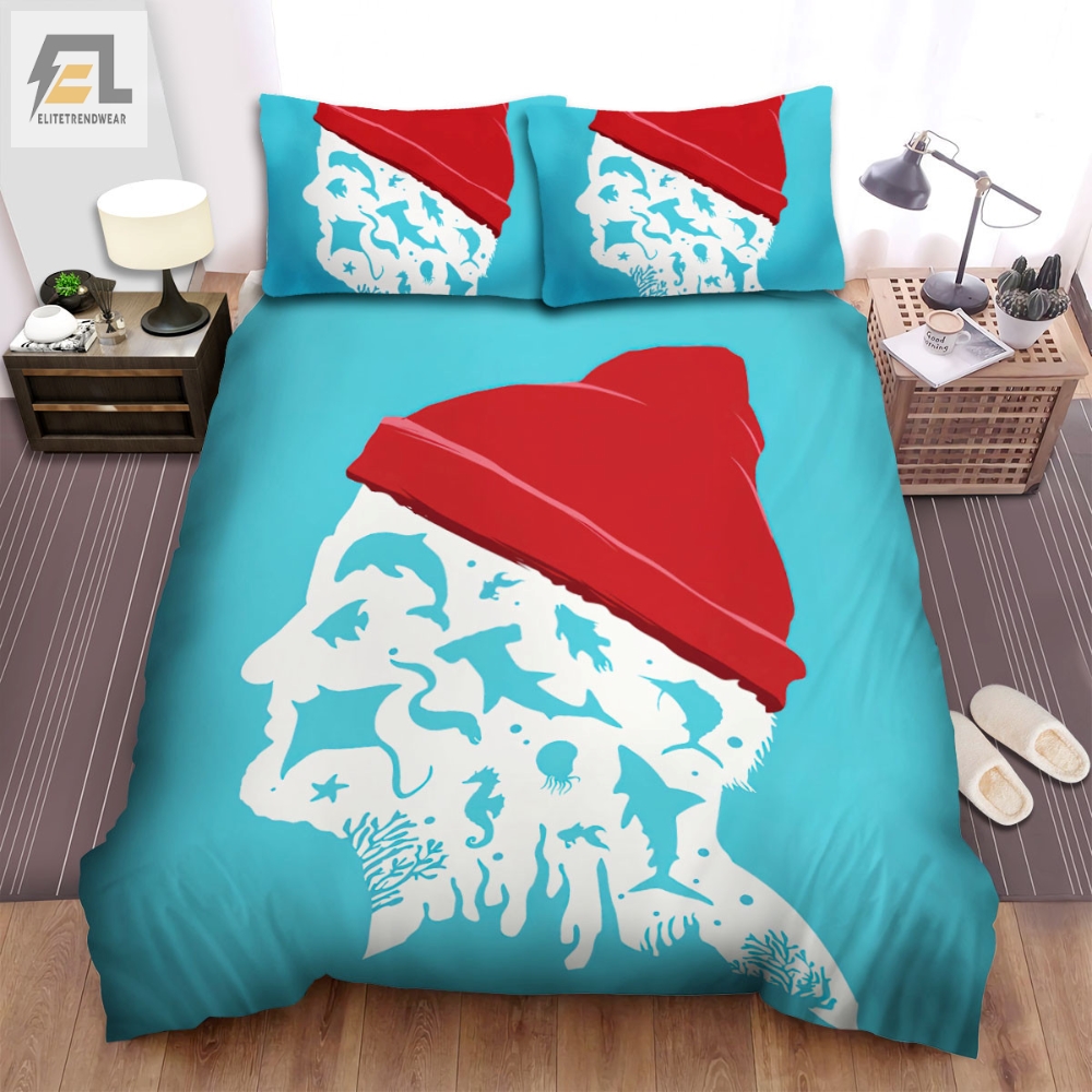The Life Aquatic With Steve Zissou 2004 Movie Old Man Side Profile Art Bed Sheets Spread Comforter Duvet Cover Bedding Sets 