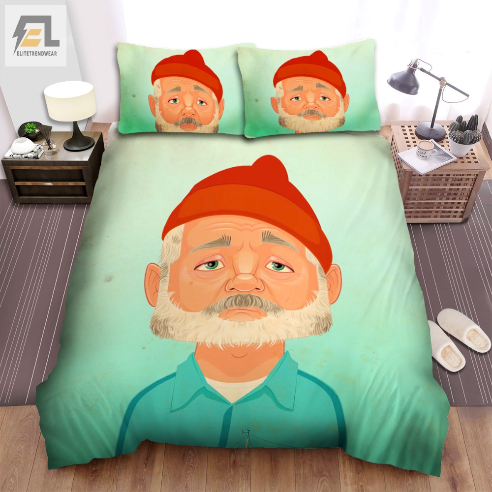The Life Aquatic With Steve Zissou 2004 Movie Old Man On The Sea Art Bed Sheets Spread Comforter Duvet Cover Bedding Sets 