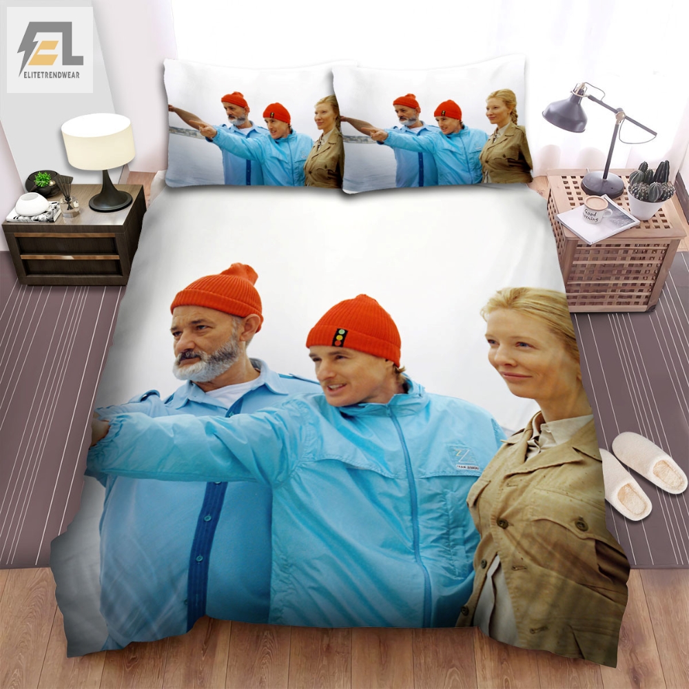 The Life Aquatic With Steve Zissou 2004 Movie Happy Faces Bed Sheets Spread Comforter Duvet Cover Bedding Sets 