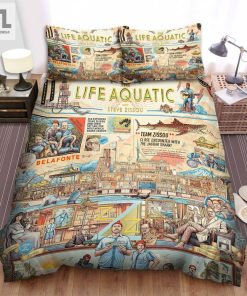 The Life Aquatic With Steve Zissou 2004 Movie Comic Art Bed Sheets Spread Comforter Duvet Cover Bedding Sets elitetrendwear 1 1