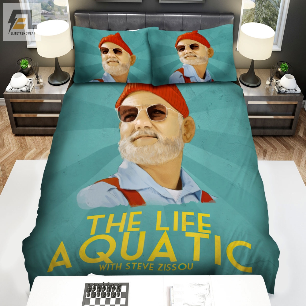 The Life Aquatic With Steve Zissou 2004 Movie Art Poster Bed Sheets Spread Comforter Duvet Cover Bedding Sets 