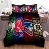 Sports Massachusetts Sport Teams Bed Sheet Duvet Cover Bedding Sets elitetrendwear 1 2