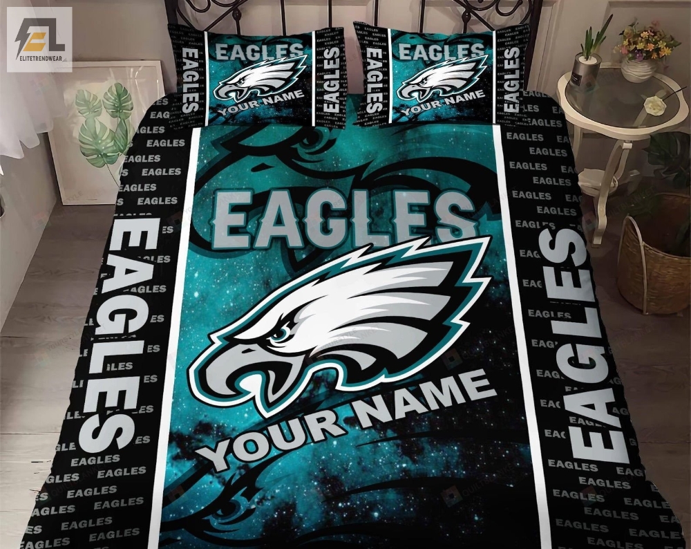 Philadelphia Eagles Bedding Set Custom Name Philadelphia Eagles Duvet Covers 