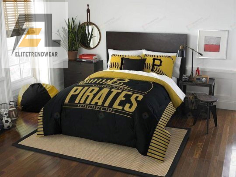 Pittsburgh Pirates Bedding Set Halloween And Christmas Sale Duvet Cover  Pillow Cases 