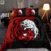 Red Black Dragon And Wolf Bed Sheets Duvet Cover Bedding Sets elitetrendwear 1