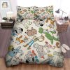 Walt Disney Toy Story 4 Characters In Dot Art Pattern On White Bed Sheets Duvet Cover Bedding Sets elitetrendwear 1 5