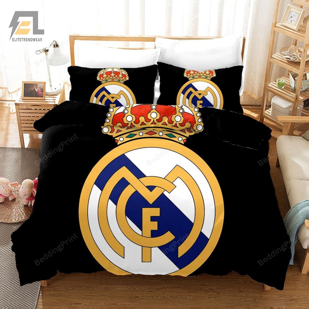 Real Madrid Logo 3D Printed Duvet Cover Bedding Set elitetrendwear 1