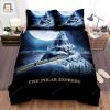 The Polar Express Full Moon Background Bed Sheets Duvet Cover Bedding Sets elitetrendwear 1