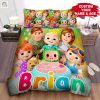 Personalized Cocomelon Happy Birthday Bed Sheets Duvet Cover Bedding Sets elitetrendwear 1