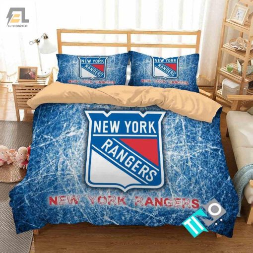 Nhl New York Rangers 2 Logo 3D Personalized Customizedbedding Sets Duvet Cover Bedroom Set Bedset Bedlinen N elitetrendwear 1