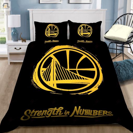 Strength In Numbers Golden State Warriors Bedding Set Duvet Cover Pillow Cases elitetrendwear 1