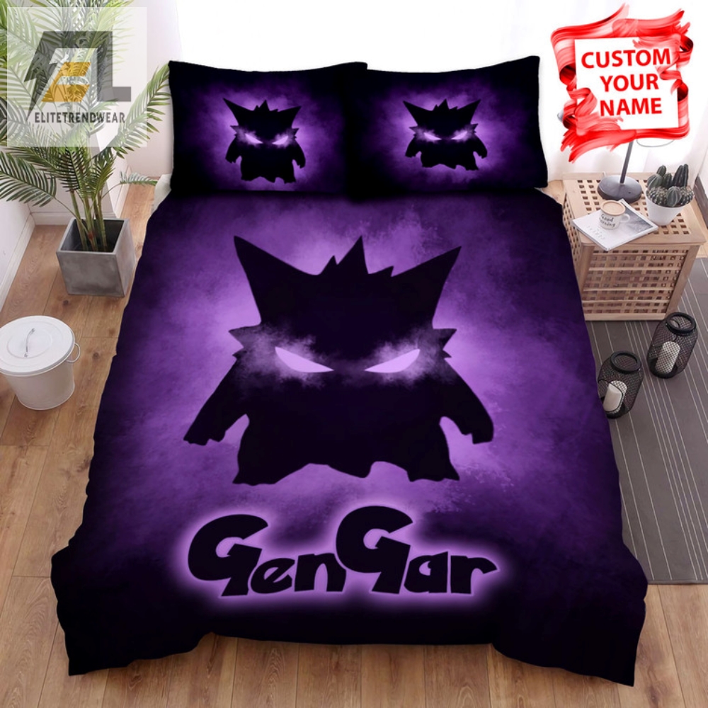 Sleep Like A Ghastly Champion Personalized Gengar Bedding Sets