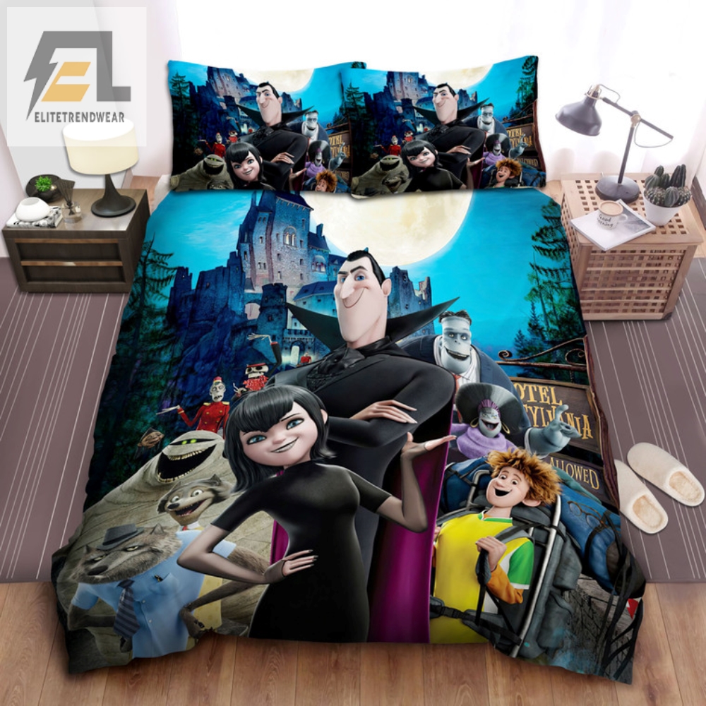 Creepy Cool Hotel Transylvania Bedding Characters Snap Picture Outside