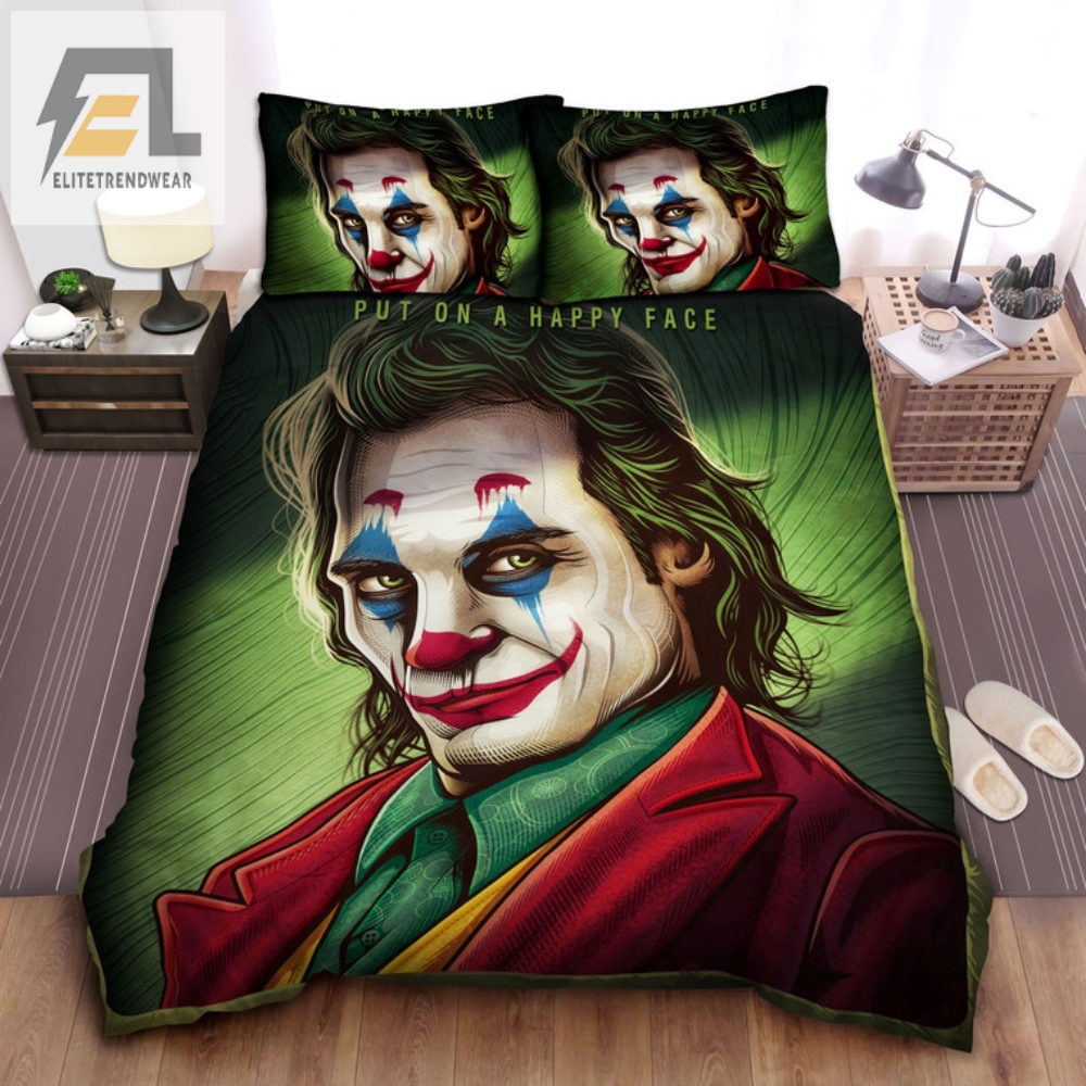 Get A Laugh With Joker Happy Face Quote Bedding Sets