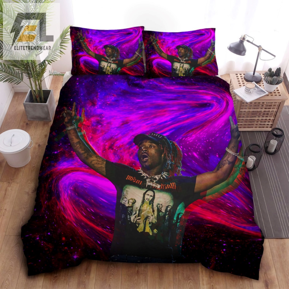 Sleep Like A Rockstar With Lil Uzi Vert Galaxy Bedding Set