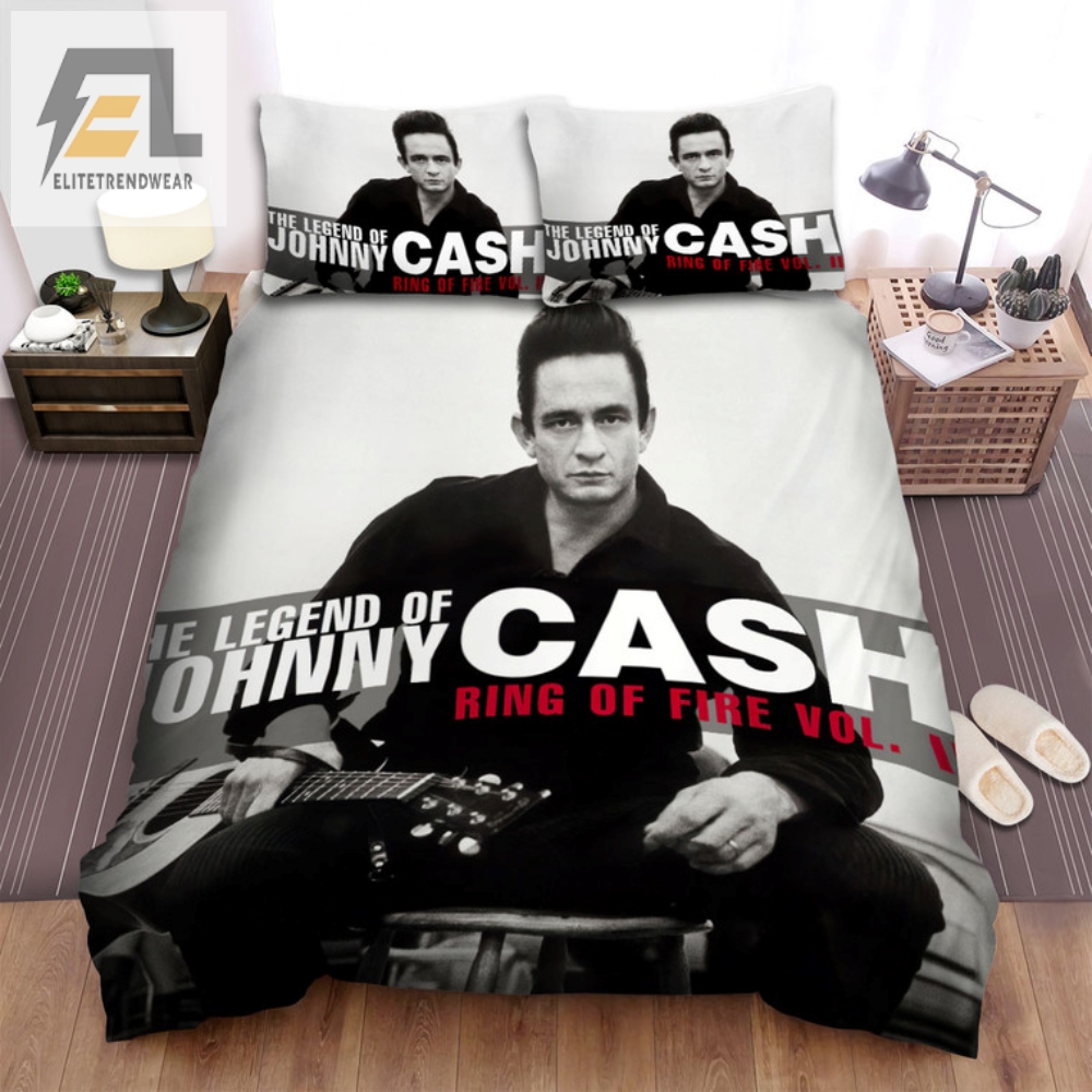Sleep In Style With The Johnny Cash Ring Of Fire Bedding Set 