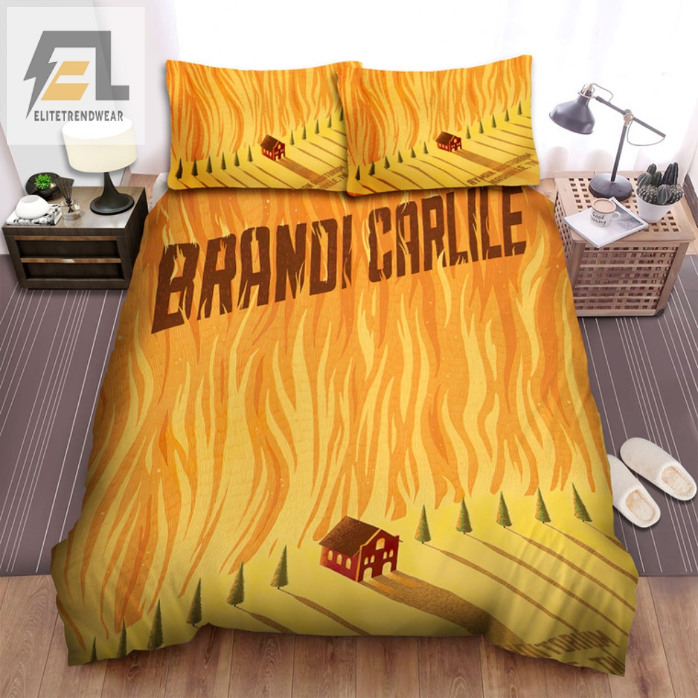 Sleep Like A Rockstar Brandi Carlile Fire Art Bedding Set elitetrendwear 1