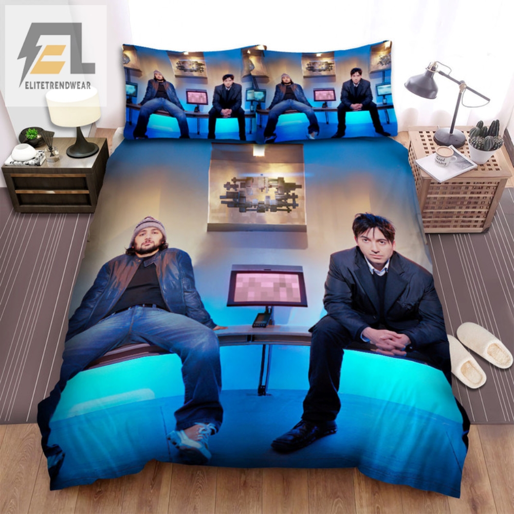 Get Cozy Band With Blue Background Bedding Set Rock Your Bed elitetrendwear 1