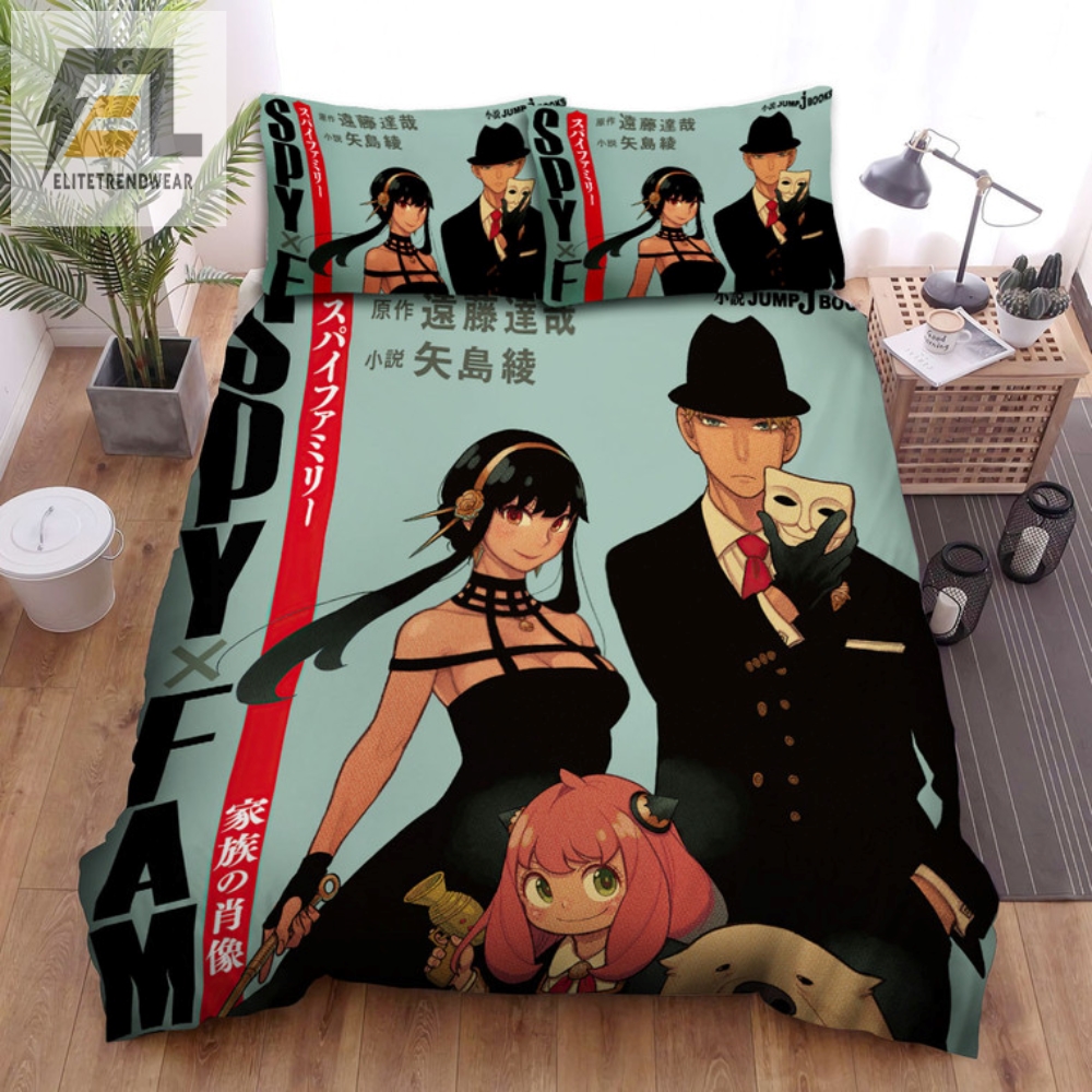 Get Covert In Style Spy X Family Forger Family Black Bedding