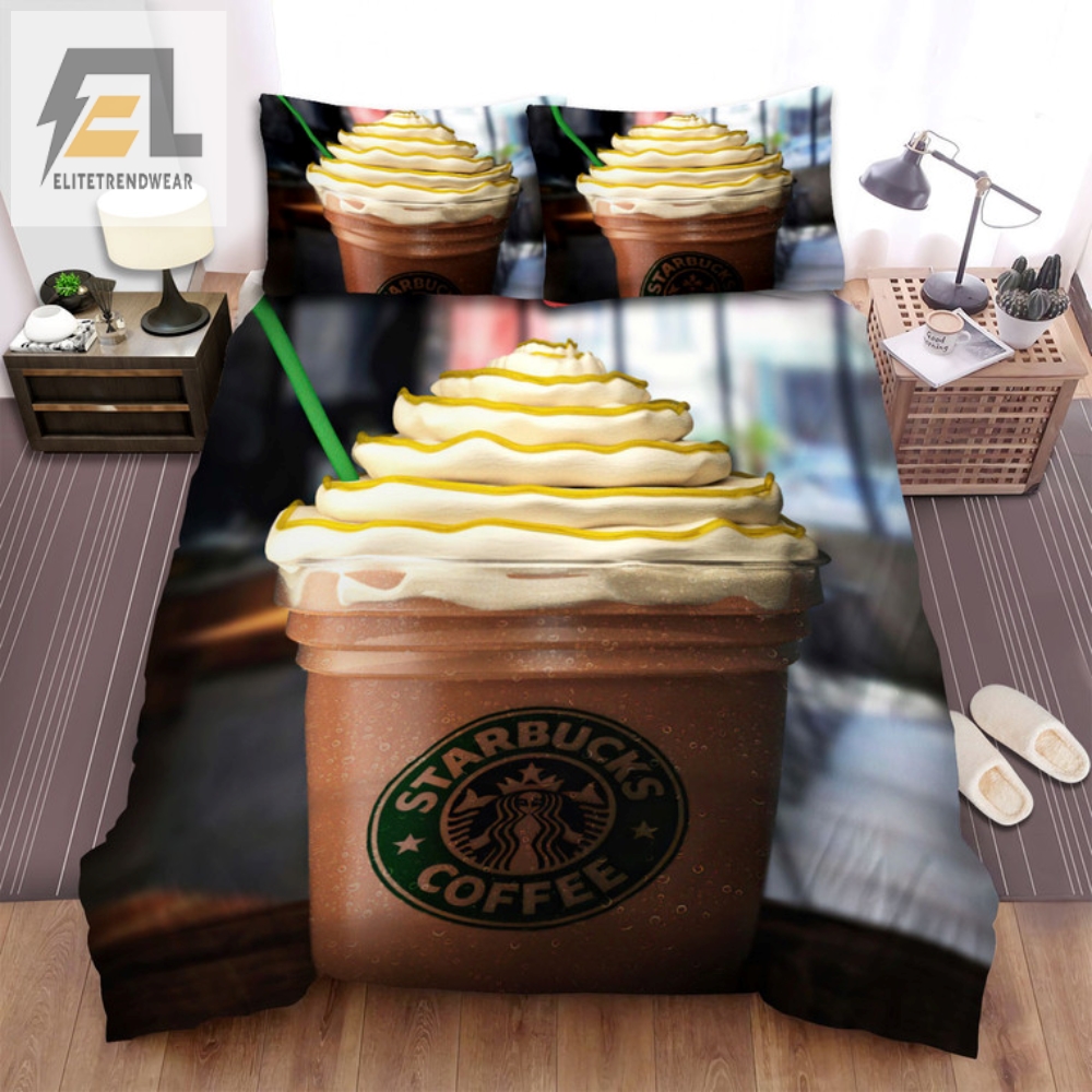 Get Cozy With A Latte Love Starbucks Pb Frapp Bedding Set