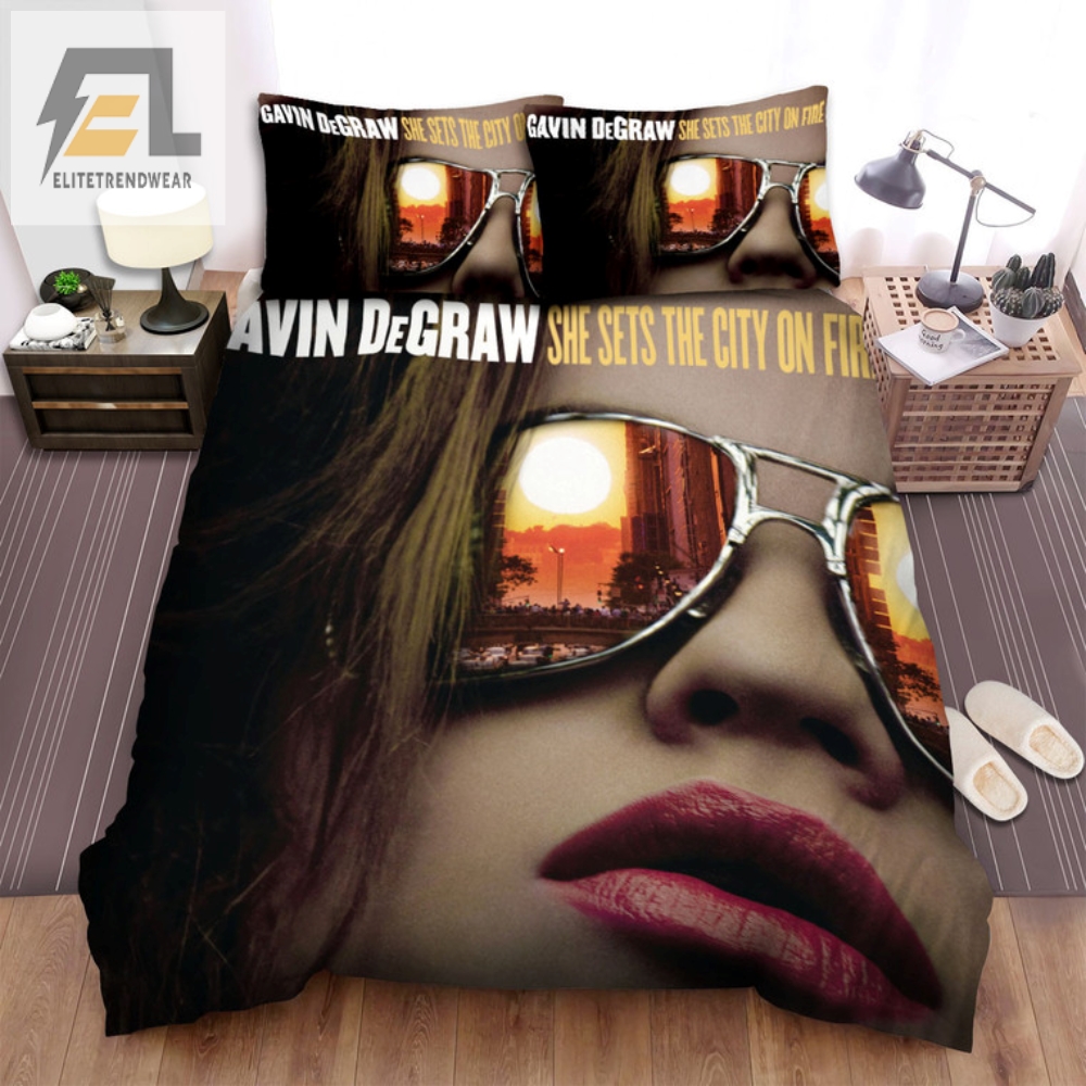 Sleep Like A Rockstar Gavin Degraw Glass Bedding Set