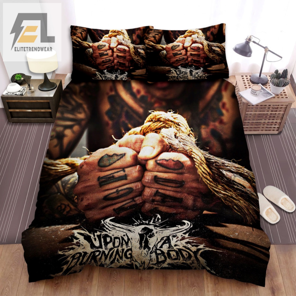 Rock Out In Bed With Upon A Burning Body Bedding Set