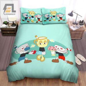 Snuggle Up With Cuphead Chalice Love Bedding Set elitetrendwear 1 1