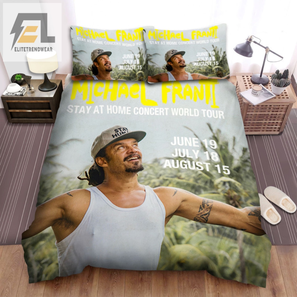 Rock Out In Bed Michael Franti Concert Tour Bedding Set