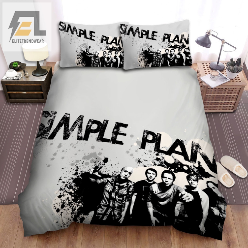 Sleep Like A Rockstar Simple Plan Themed Bedding Sets