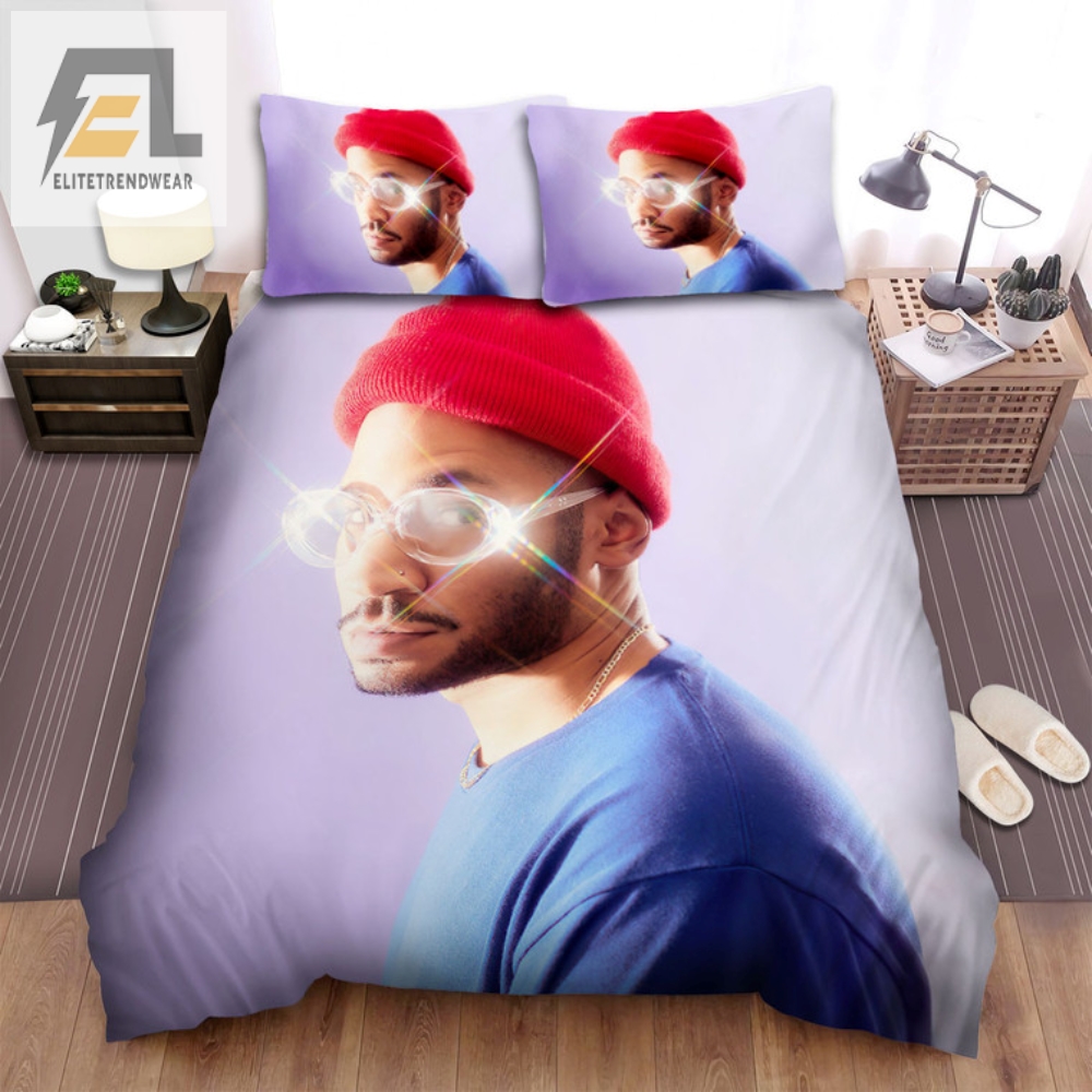 Get Funky In Bed Kaytranada Portrait Red Hat Bedding Set