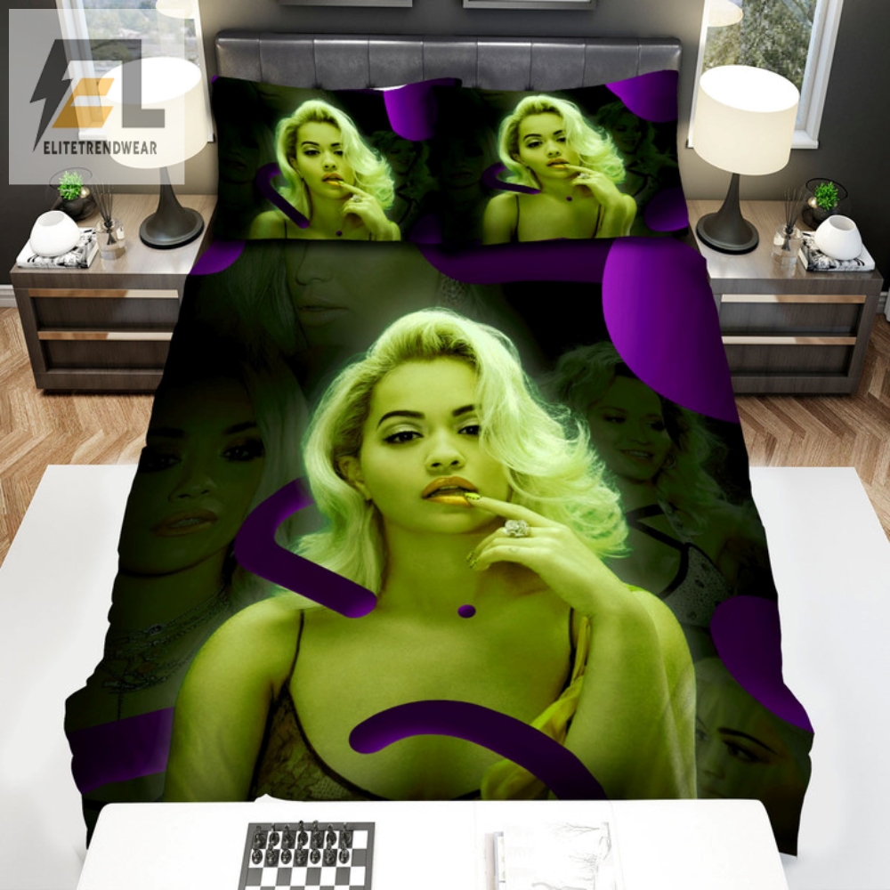Sleep Like A Pop Star Rita Ora Green Bedding Set