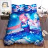 Sleep Like A Vocaloid Queen Megurine Luka Blue Dress Bedding Set elitetrendwear 1