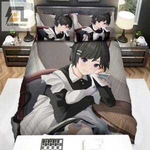 Get Cozy With Hanekawa In A Maid Costume Anime Bedding Set elitetrendwear 1 1