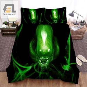 Sleep Tight In Style With Alien Xenomorph Blue Bedding elitetrendwear 1 1