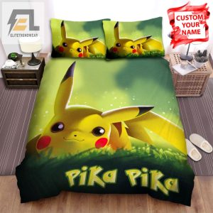 Electrifying Sleep Personalized Pikachu Bedding Set elitetrendwear 1 1